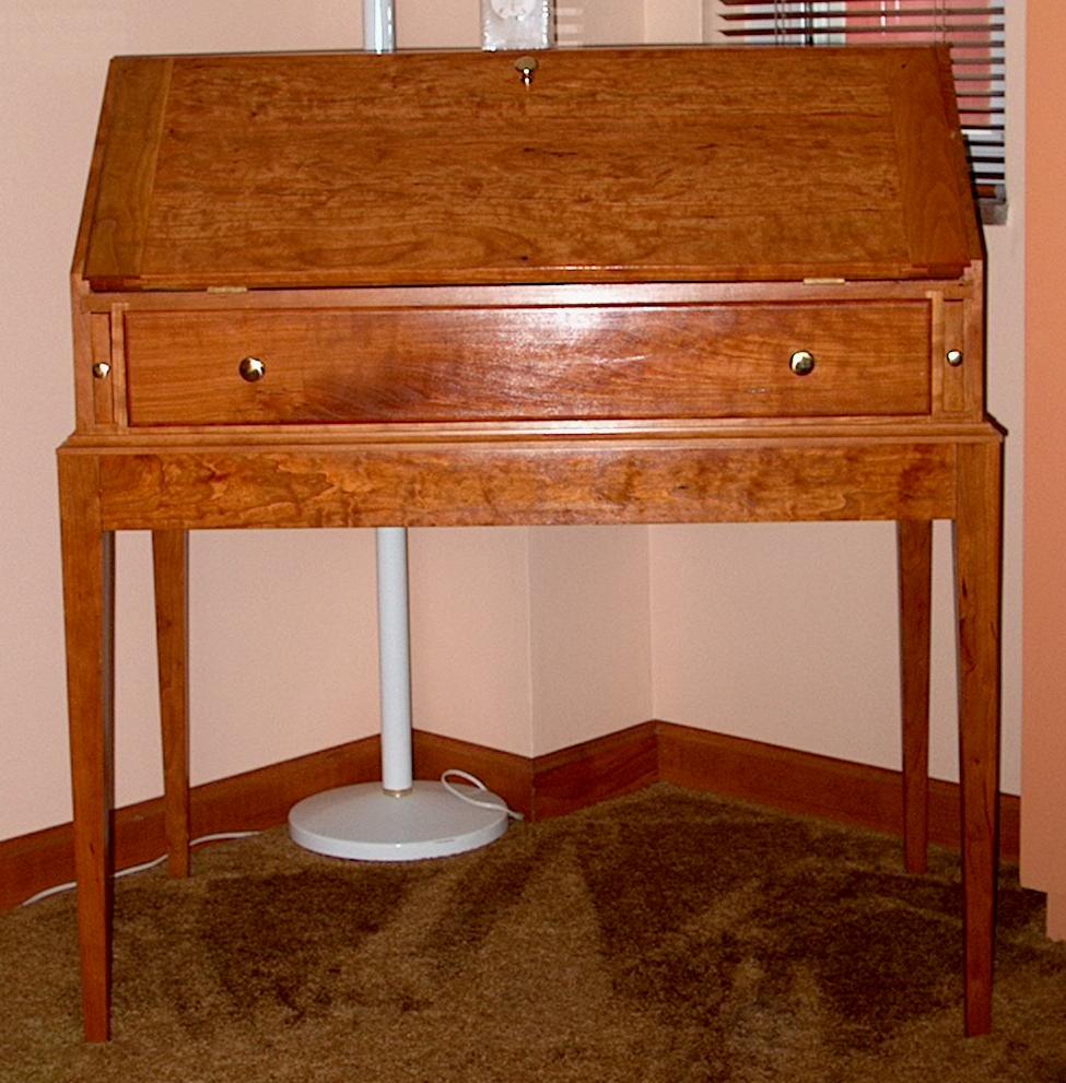 angled writing desk